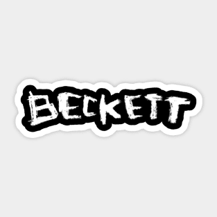 Writer Name: Beckett, bold hand lettering Sticker